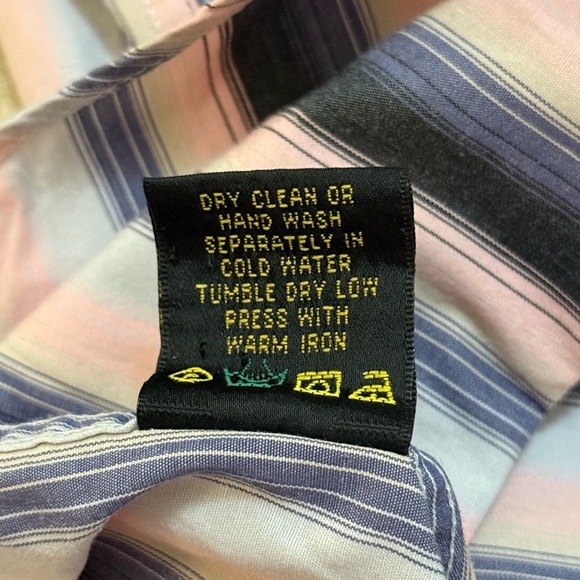 Bugatchi uomo rainbow striped button down men’s long sleeve size large - Picture 11 of 13